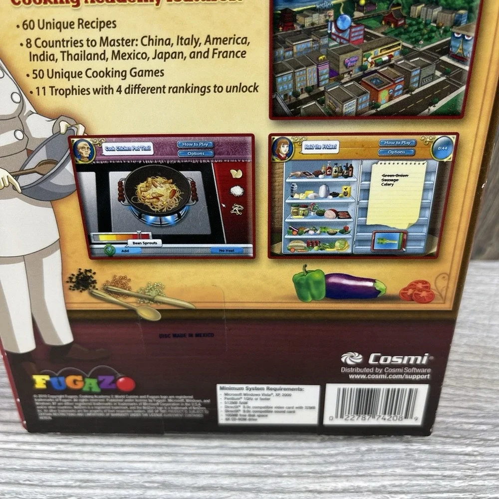 Cooking Academy 2 by Cosmi  for Windows PC 2000/XP/Vista New Sealed